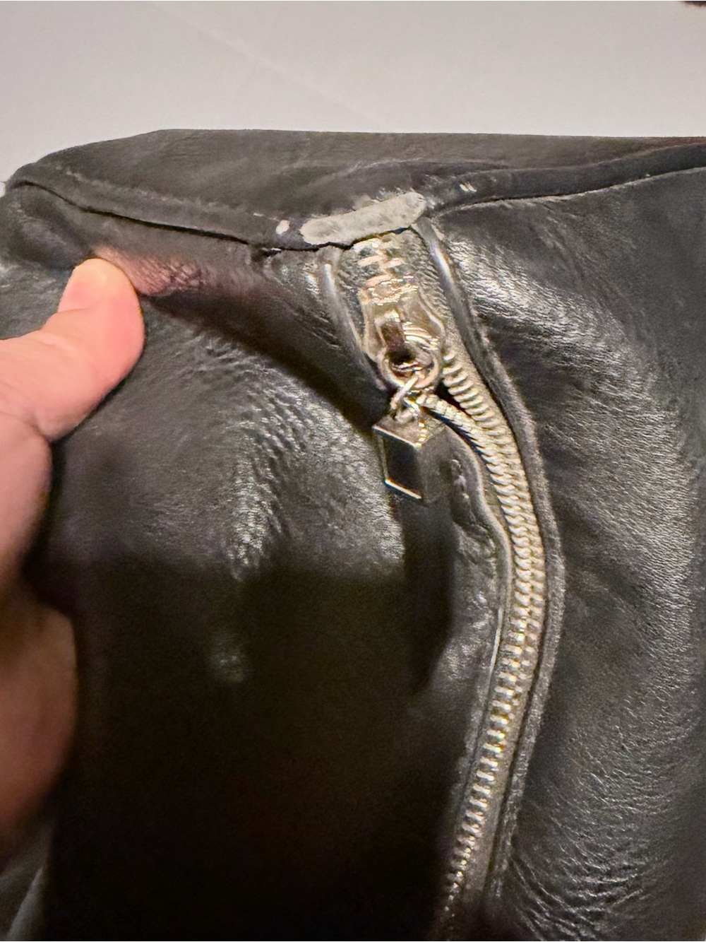 Black Faux Leather Tote Bag with Silver Hardware - Picture 14 of 15